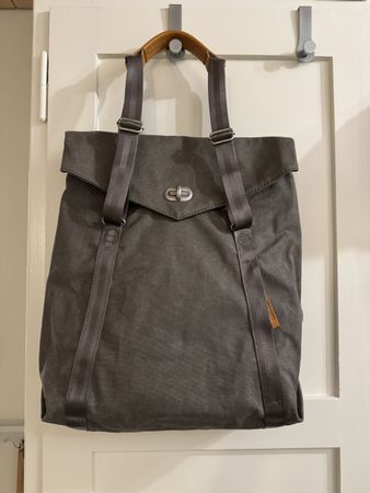Rucksack Qwstion Tote organic washed gey