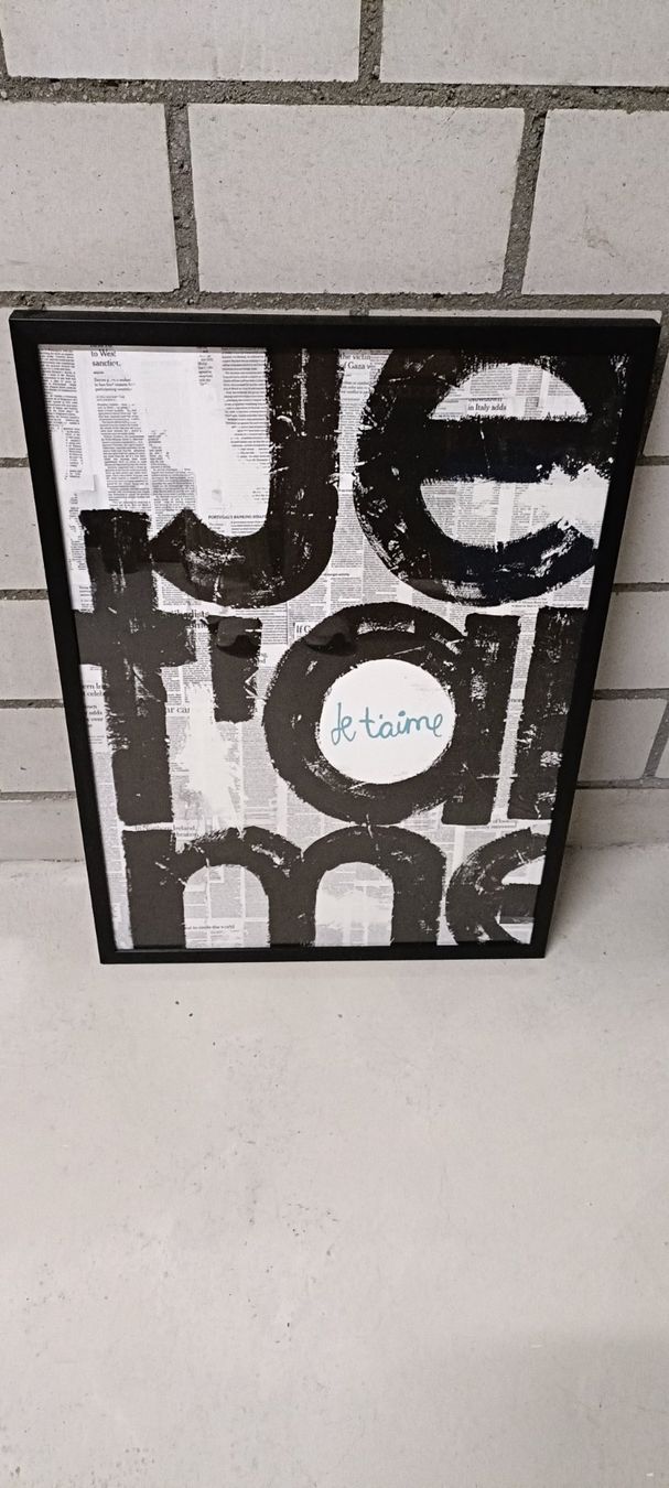 Foto & Immagini: "Je t'aime" Bild, schwarzer Rahmen – Usato da Attelwil venduto da mike2882