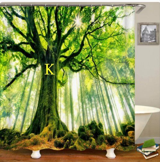 Vorhänge: Duschvorhang Wald, Blume, Baum – Neu und originalverpackt aus Amriswil von Ravinvida 9