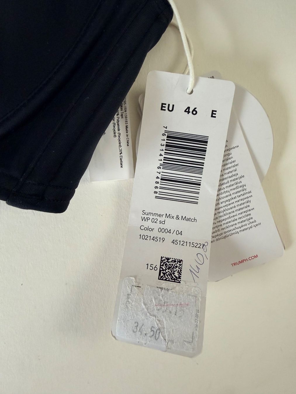 Triumph Costumi da bagno & Bikini: TRIUMPH, Bikini-Oberteil SUMMER Mix & Match, Grösse 46E – Nuovo e nell'imballaggio originale da Rudolfstetten venduto da gst_g7xl 1