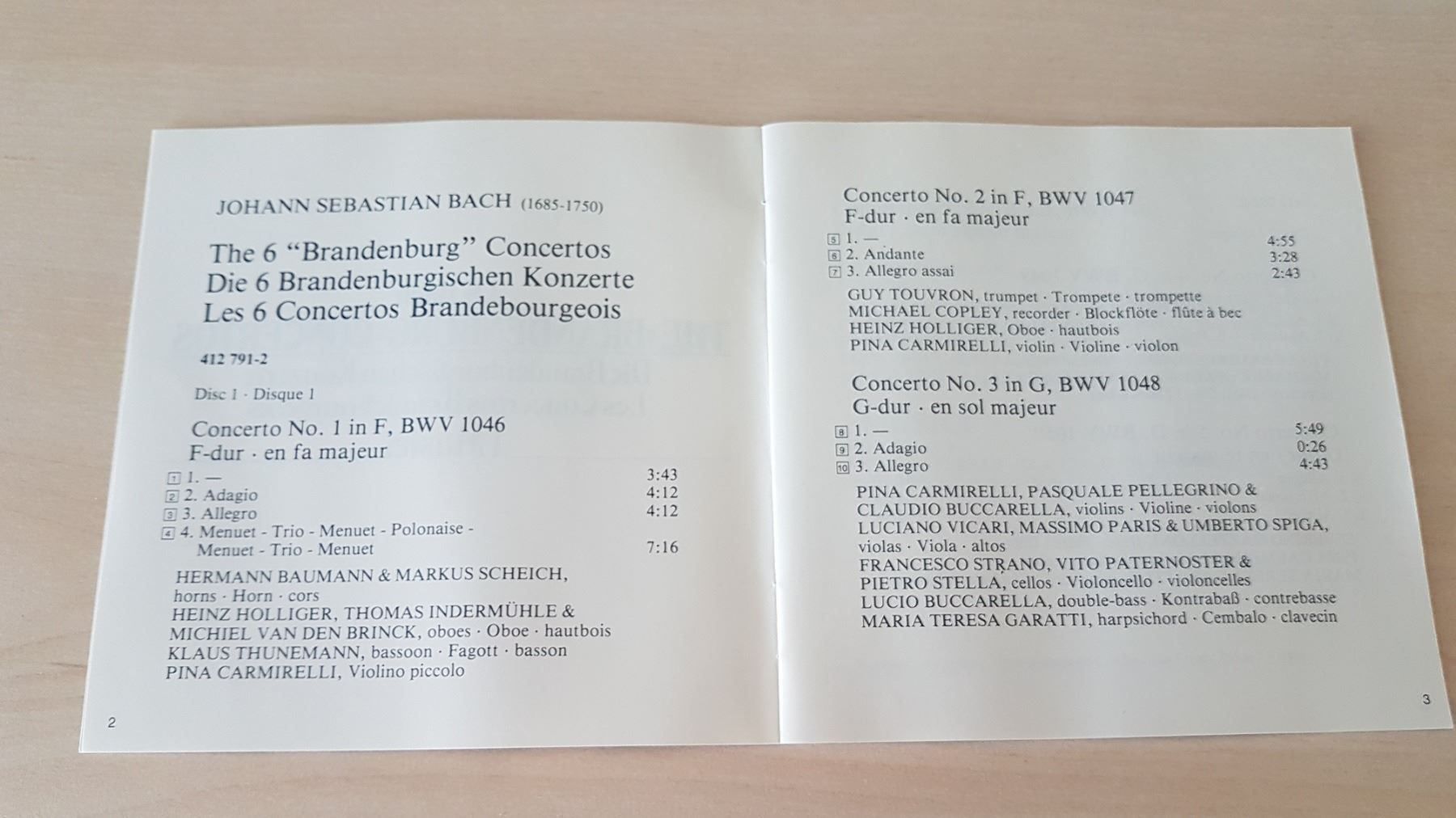 CD: Klassik CD's Eremitage und Bach – Usato da Zürich venduto da Agios 6