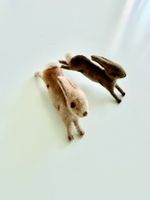 2 kleine Plüschosterhasen, Wagner, 50er