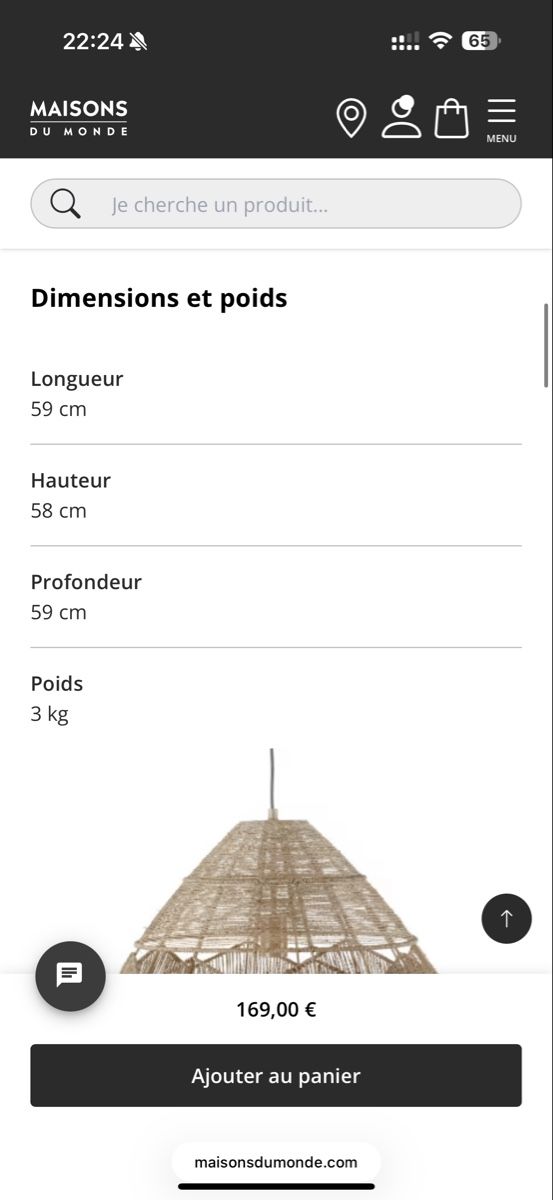 Maisons du monde Lampen: Lampe Maison du Monde – Neu (gemäss Beschreibung) aus Posieux von cle_lm72 2