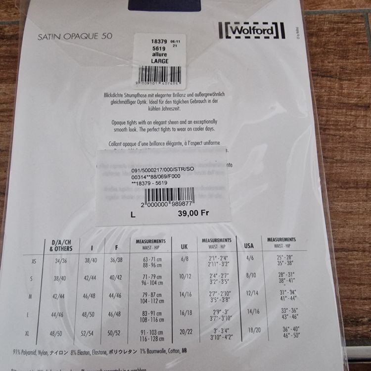 Wolford Satin Opaque 50 14