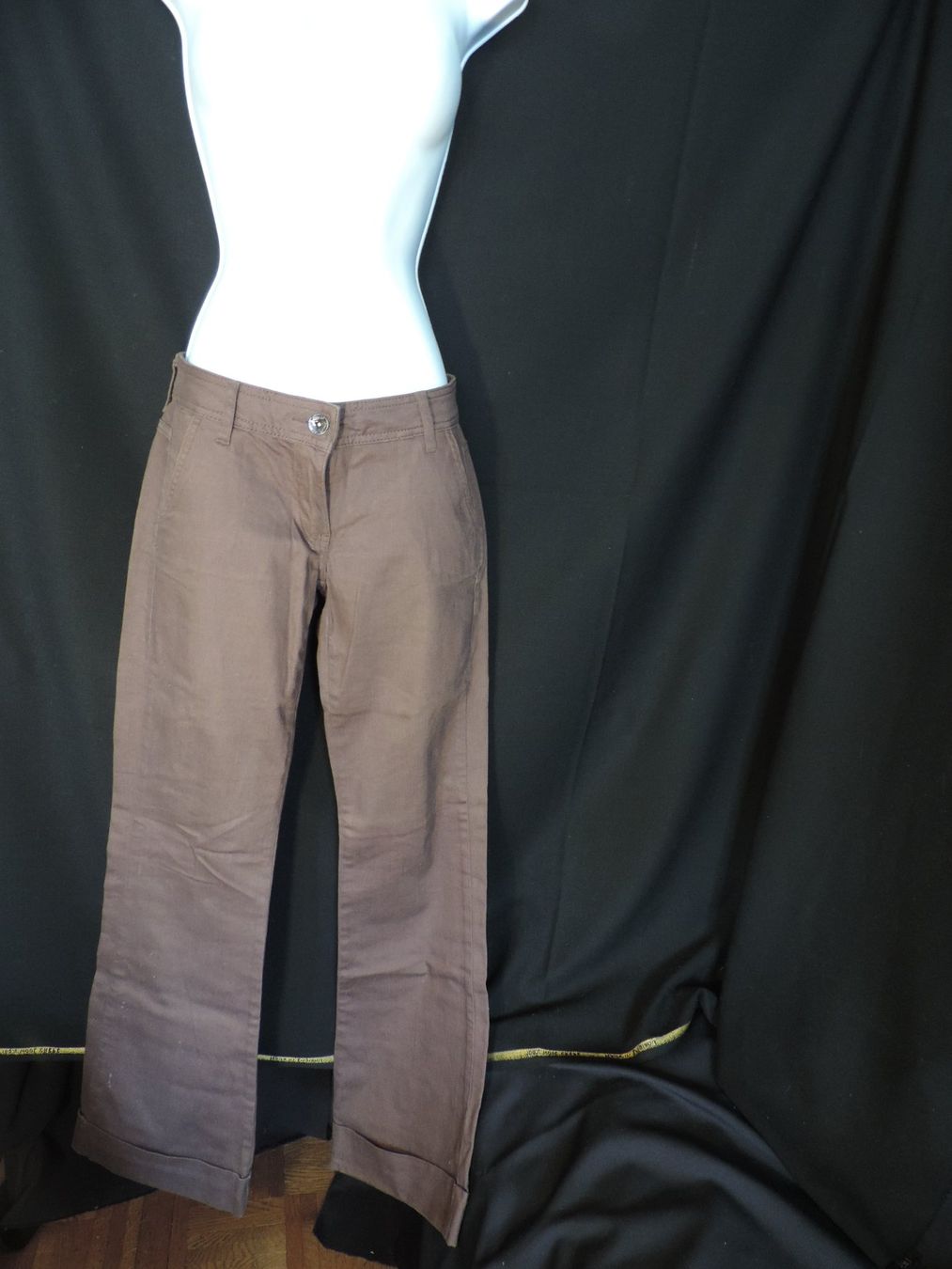 Pantaloni: pantalon patte d'éph brun – Usato da Genève venduto da Axelle333 5