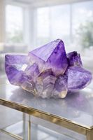 Kongo-Amethyst mit riesigen Spitzen – 21 cm pure Naturkraft 