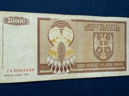 ***RAR ! - ZA 0064286 - Banja Luka 1993 - 50000 Dinara