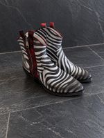Stiefeletten Zebra Design Leder NEU gr37