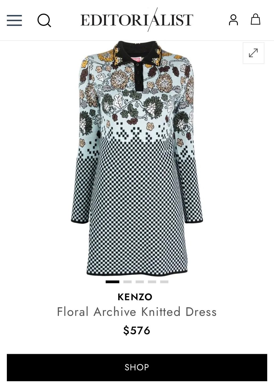 Kenzo Kleider: Kenzo Floral Archive Strickkleid – Gr. M – Neu (gemäss Beschreibung) aus Fällanden von TH-Boutique- 2