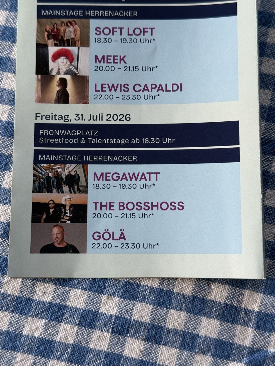 Biglietti: Stars in Town Gölä – Nuovo e nell'imballaggio originale da Winterthur venduto da Pmiracat