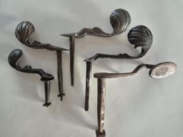 5 antike Türschlossgriffe