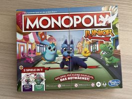 Monopoly Junior Brettspiel wie neu 2 Spiele in 1