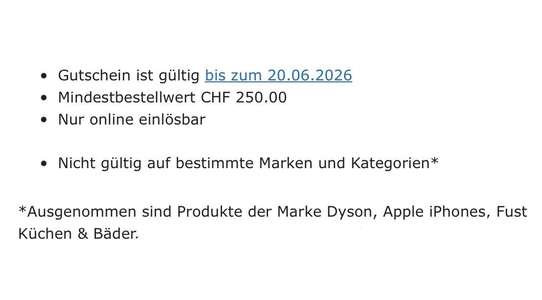 Buoni: FUST 20 CHF Gutschein – Nuovo e nell'imballaggio originale da Zürich venduto da Marcel_2202 1