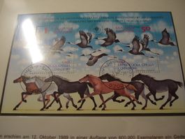 Bulgarien1989, Block Tiere **+ET-o, +Beschrieb