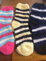3x Kuschelsocken - flauschig weich-Wohlfühlen- Zeit für Dich