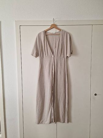 Beiges langes Sommerkleid von Mango - Grösse M