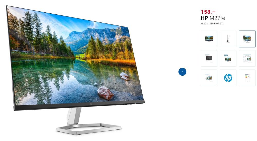 HP M27fe Monitor - 27 Zoll, 75Hz, 5ms, IPS Display | Kaufen auf Ricardo