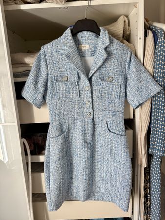 Robe d'été bleue clair / blanche - Taille 36 - État neuf