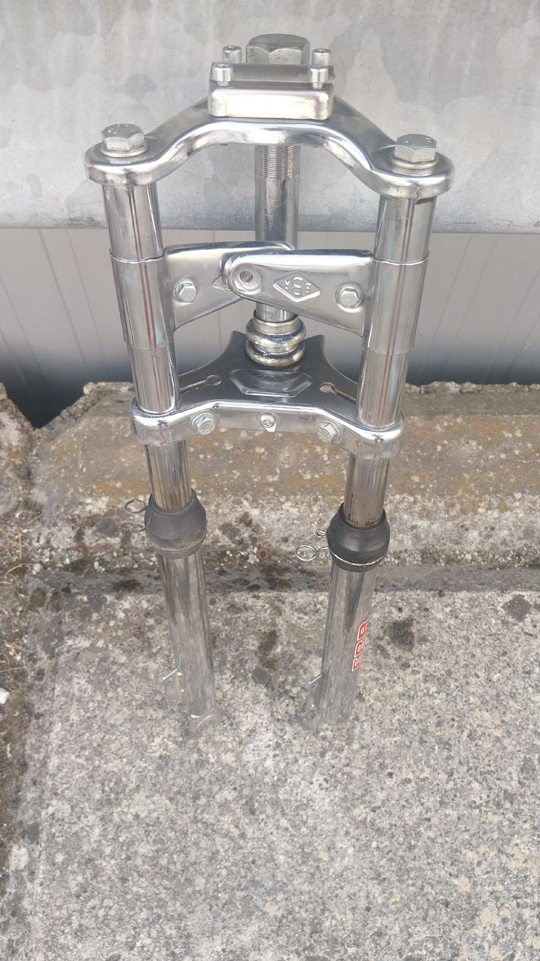 Puch Parti ricambio per ciclomotori: Fourche EBR chromée pour Maxi puch  – Usato da chatelaine venduto da the_l5wf 3