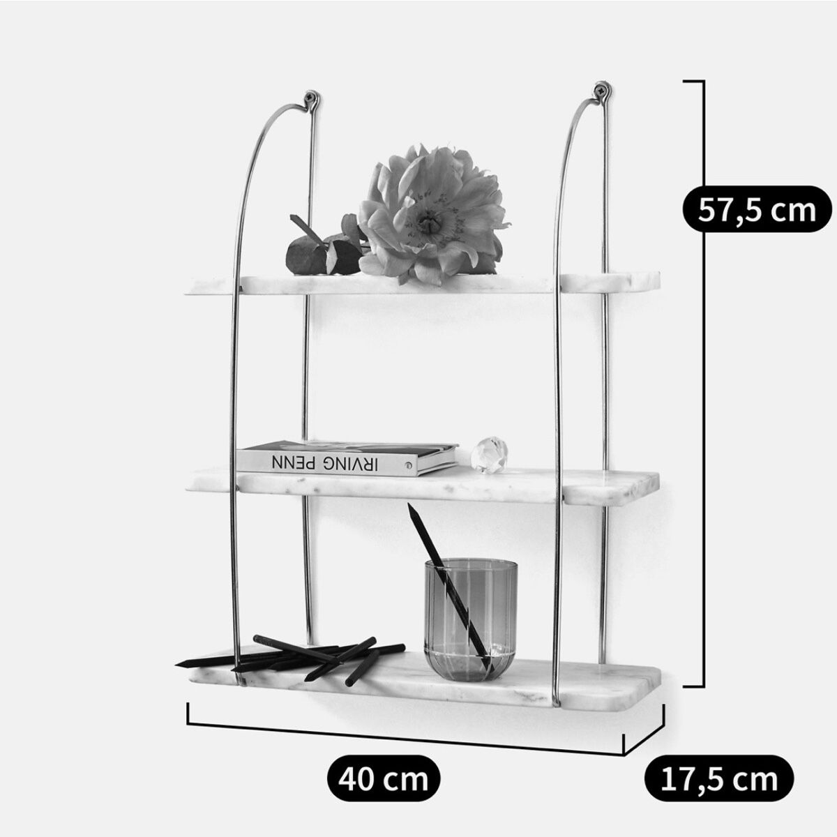 La Redoute Scaffali: Wandregal Marmor/Messing – Nuovo e nell'imballaggio originale da Zürich venduto da Nomase10. 1
