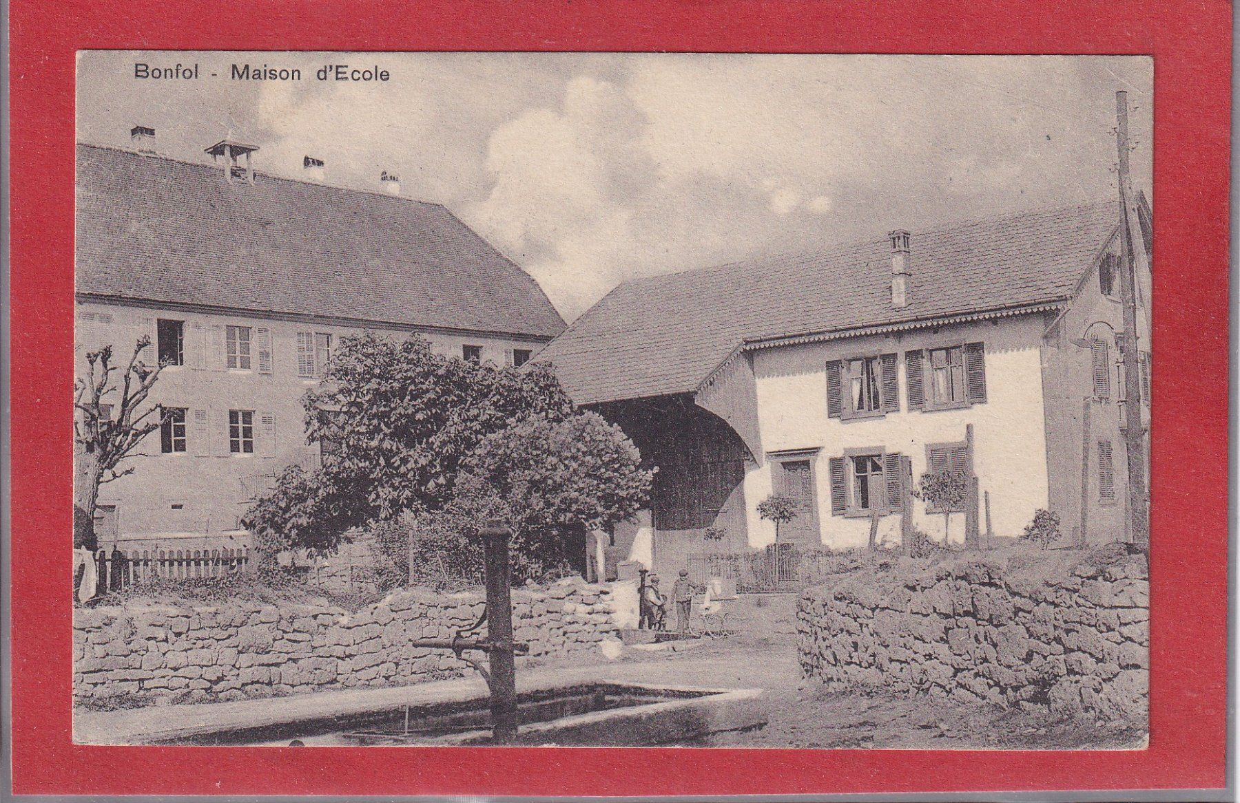 Cartoline postali: Bonfol - Maison d'école - Mars 1925 – Usato da Orvin venduto da Pyaeschli
