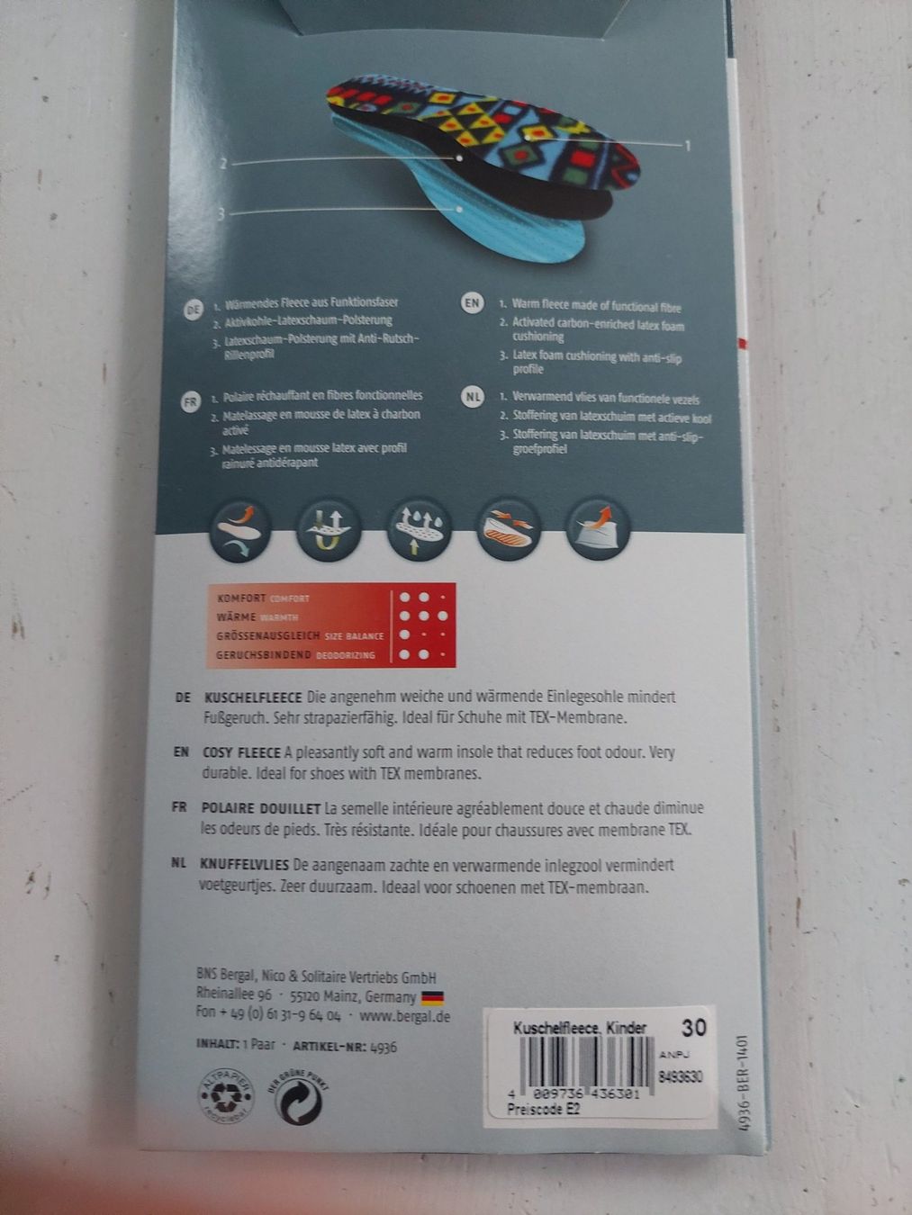 Scarpe per ragazzi: Bergal Einlegesohle Kuschelfleece Grösse 30 – Nuovo e nell'imballaggio originale da Beckenried venduto da Havacola 3