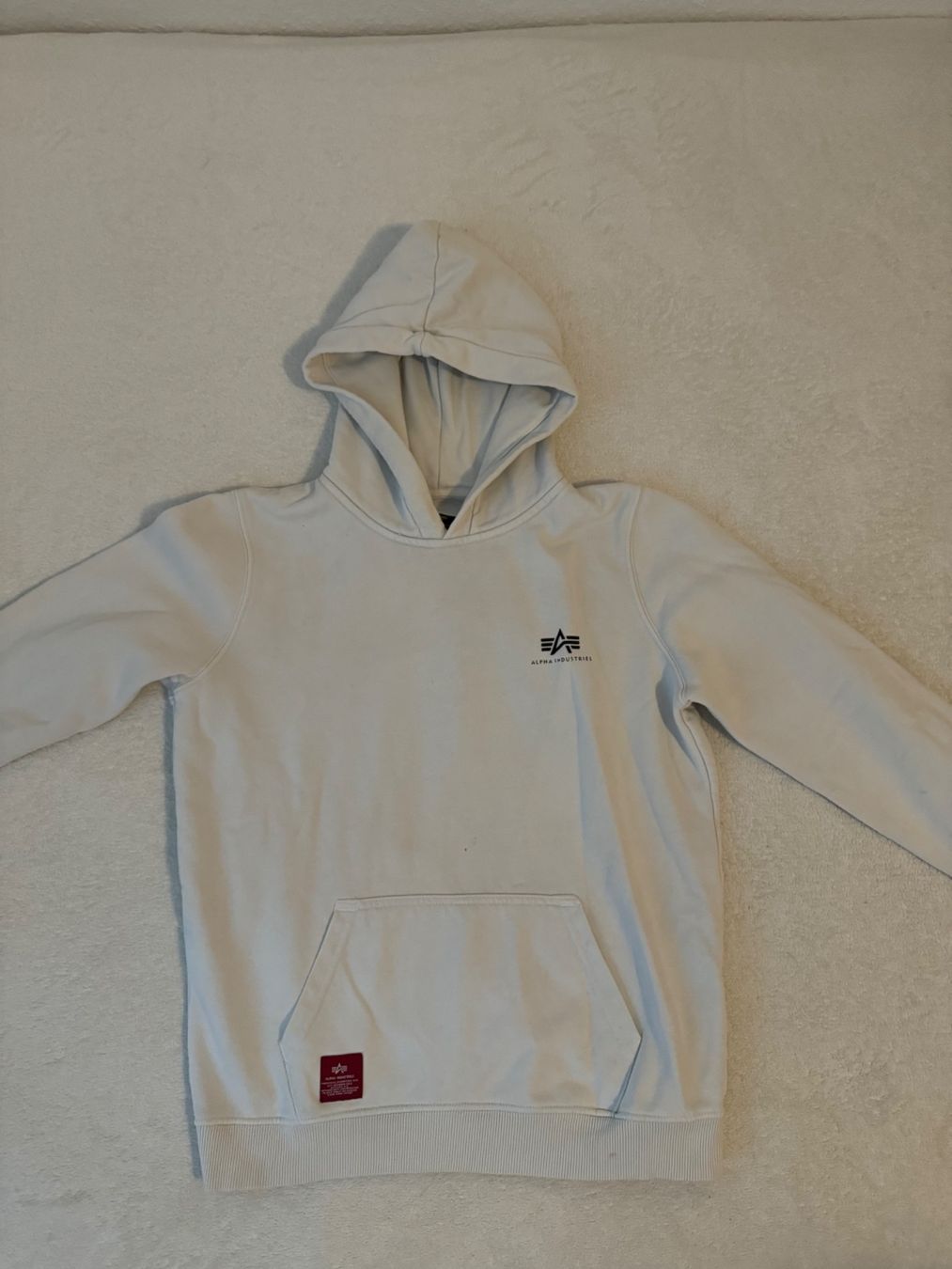 Alpha Industries Maglioni & Felpe: Alpha Industries Hoodie Weiss – Usato da kloten venduto da Sneki5