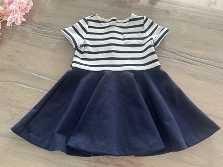 Ralph Lauren Kleid gestreift marineblau weiss Grösse 12M ✨