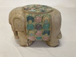 Deko Elefant aus Holz, Handarbeit, Vintage Look, Top!