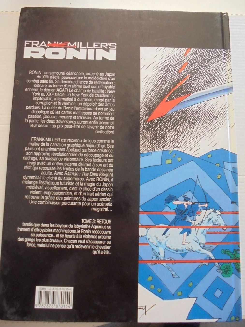 Fumetti: RONIN " tome 3 : Retour " E.O 1989 – Usato da Crissier venduto da Promopost 1
