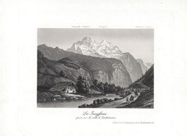 Jungfrau Aquatinta von Dikenmann grosse Ansicht