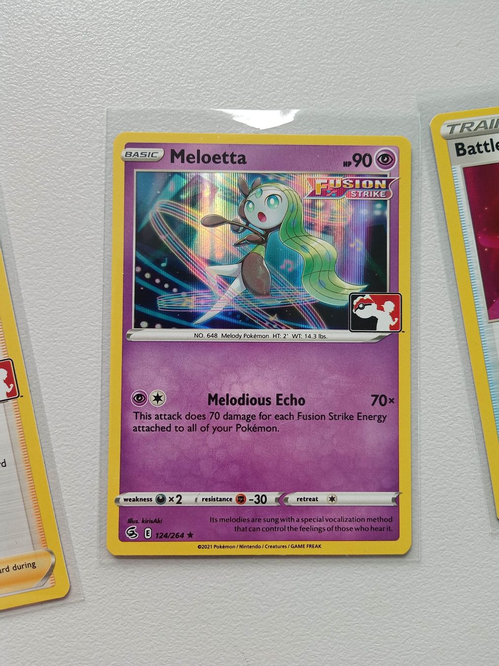 Pokémon Sammelbilder & Trading cards: Meloetta HOLO - Pokemon TCG Prize Pack Stamp – Gebraucht aus Altstätten SG von GGsGameshop