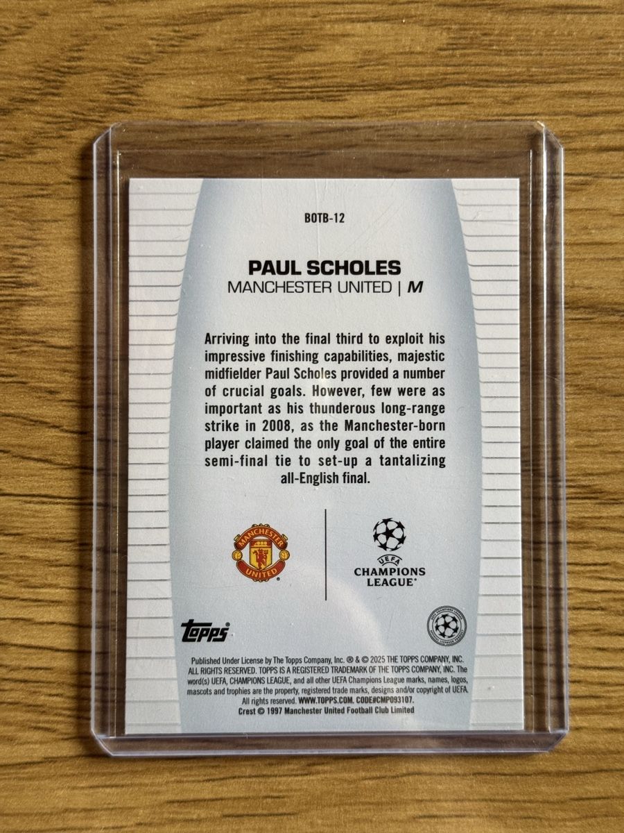 Topps Carte collezionabili: Paul Scholes – Nuovo e nell'imballaggio originale da SAXON venduto da Mic_9 1