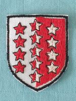 Vintage Badge Kantons - Wappen Wallis ST. GALLER STICKEREI