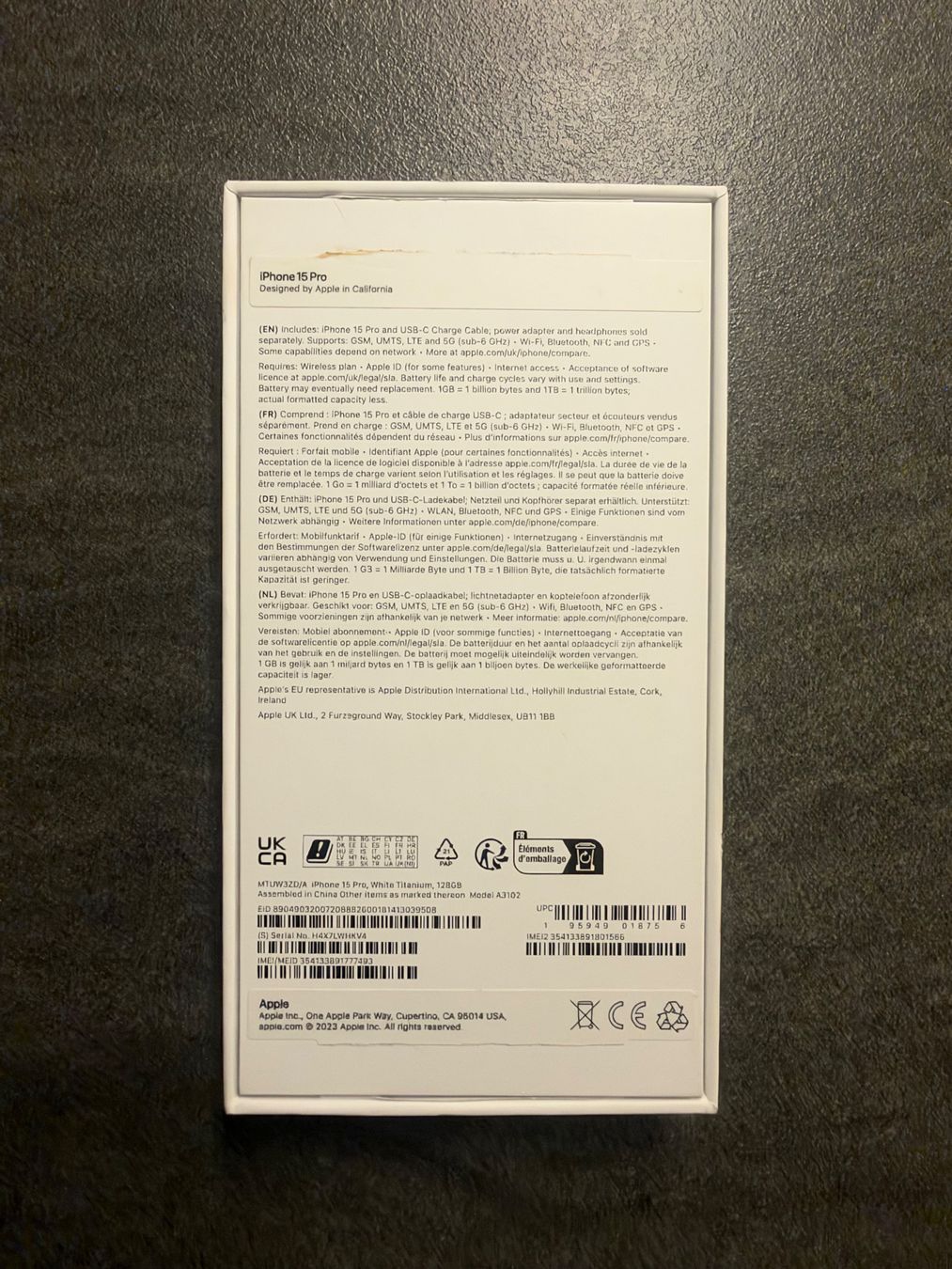 Apple Portables: iPhone 15 Pro Weiss Titan – D'occasion à Diemerswil par tan_jyx8 2