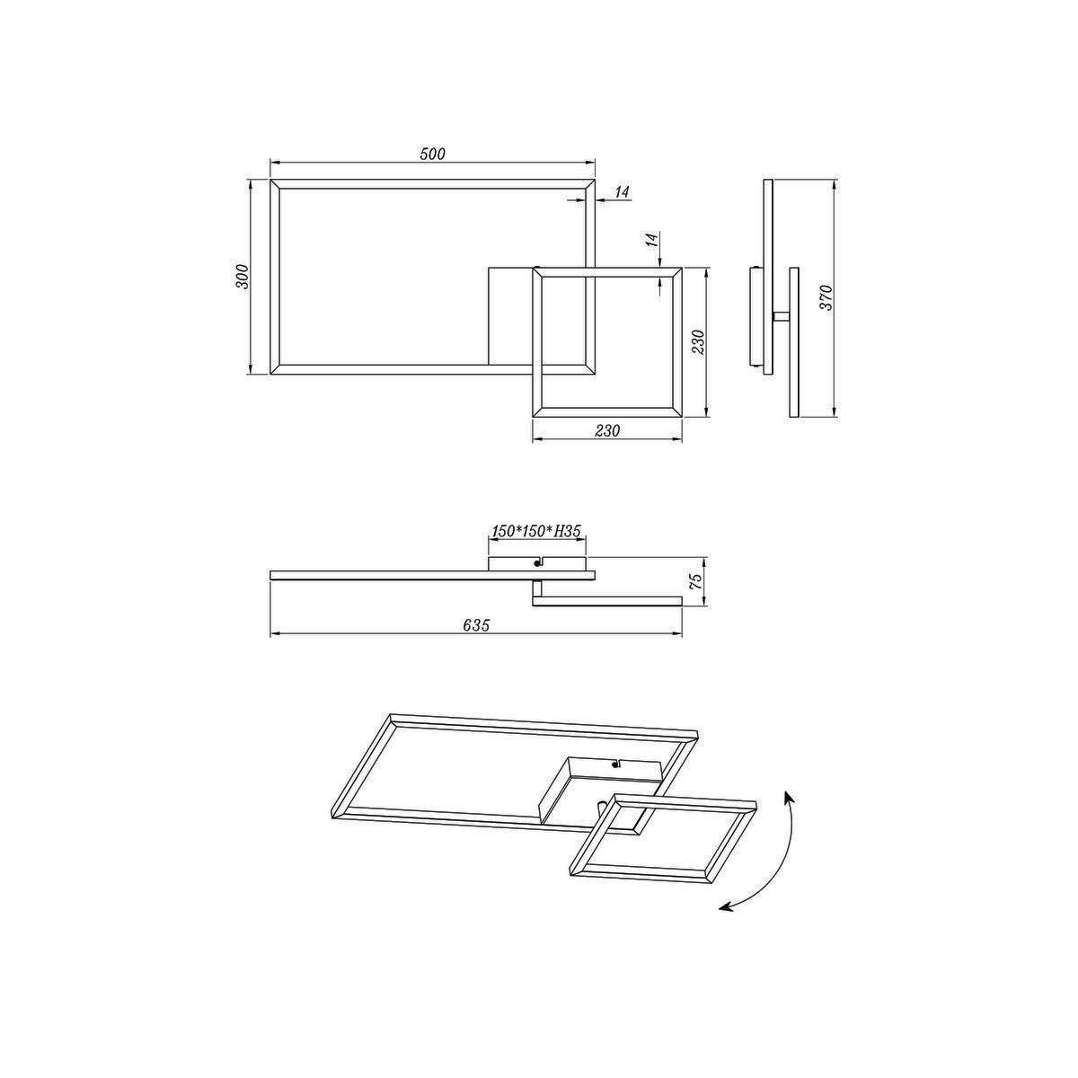 Lampadari & plafoniere: LED Deckenleuchte, CCT, 64 cm x 37 cm – Nuovo (secondo la descrizione) da Kreuzlingen venduto da Smart-Light 8