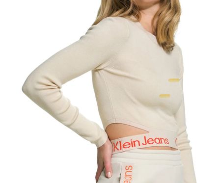 Calvin Klein Damen Pullover beige Gr. XS Neu