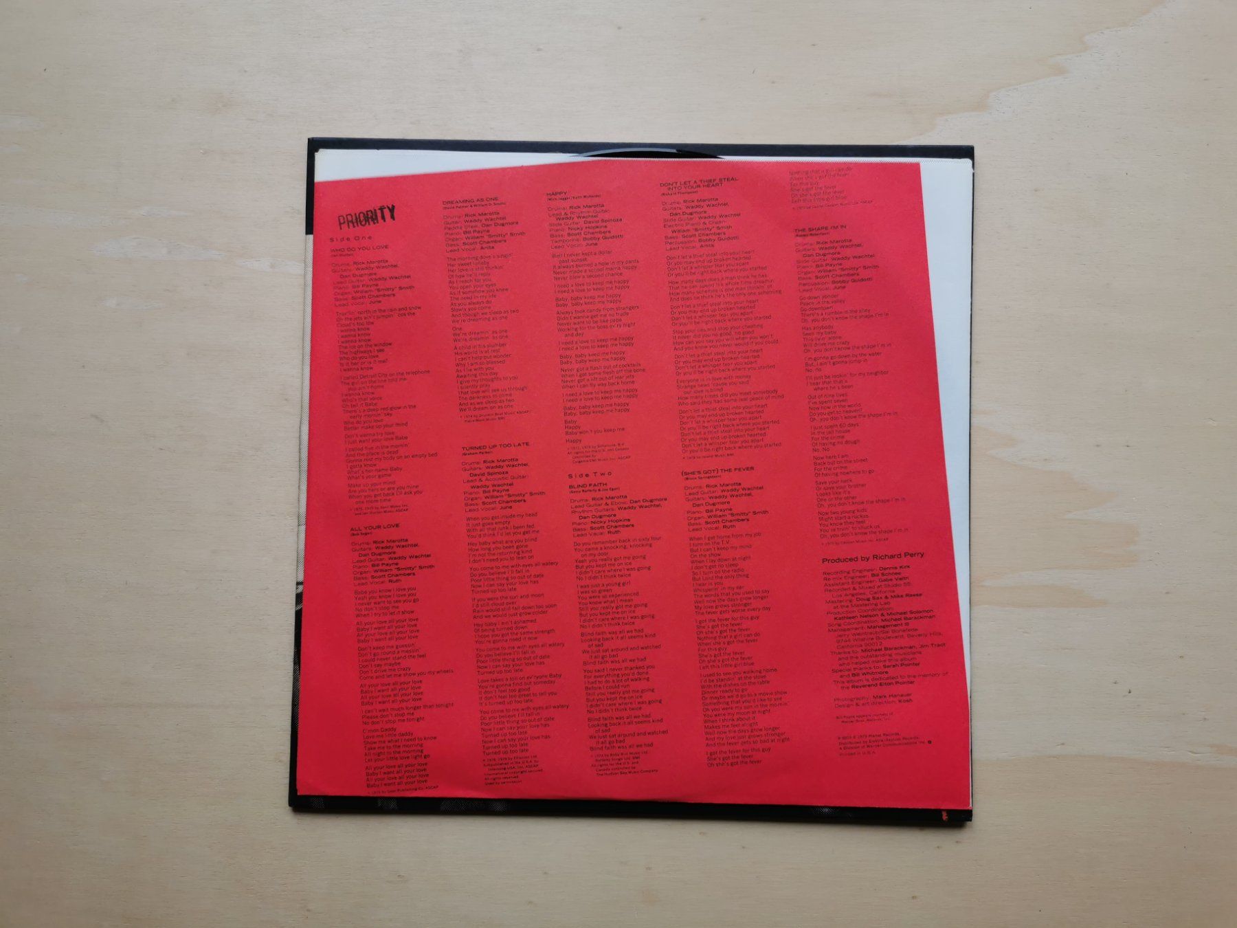 Schallplatten: Pointer Sisters – Priority US 79 OIS – Gebraucht aus Ebikon von kisuM 6
