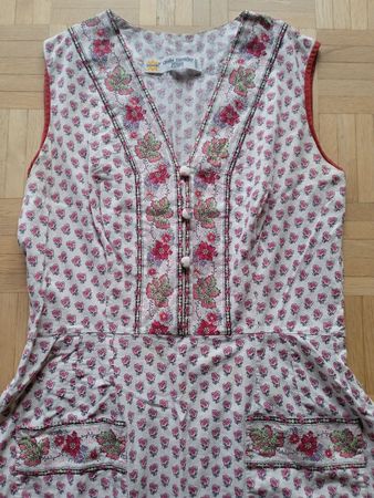 Vintage Sommerkleid Charles Deméry Gr. 38 mit Stickerei