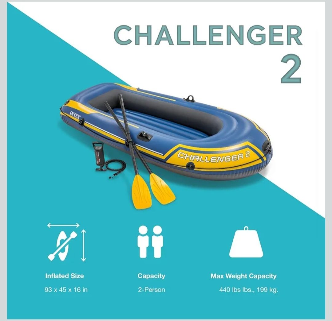 Boote: Intex Challenger 2 Schlauchboot mit Paddeln und Pumpe – Gebraucht aus Umiken von fab_rgs7 1