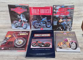 6 grosse bebilderte Bücher über Harley Davidson
