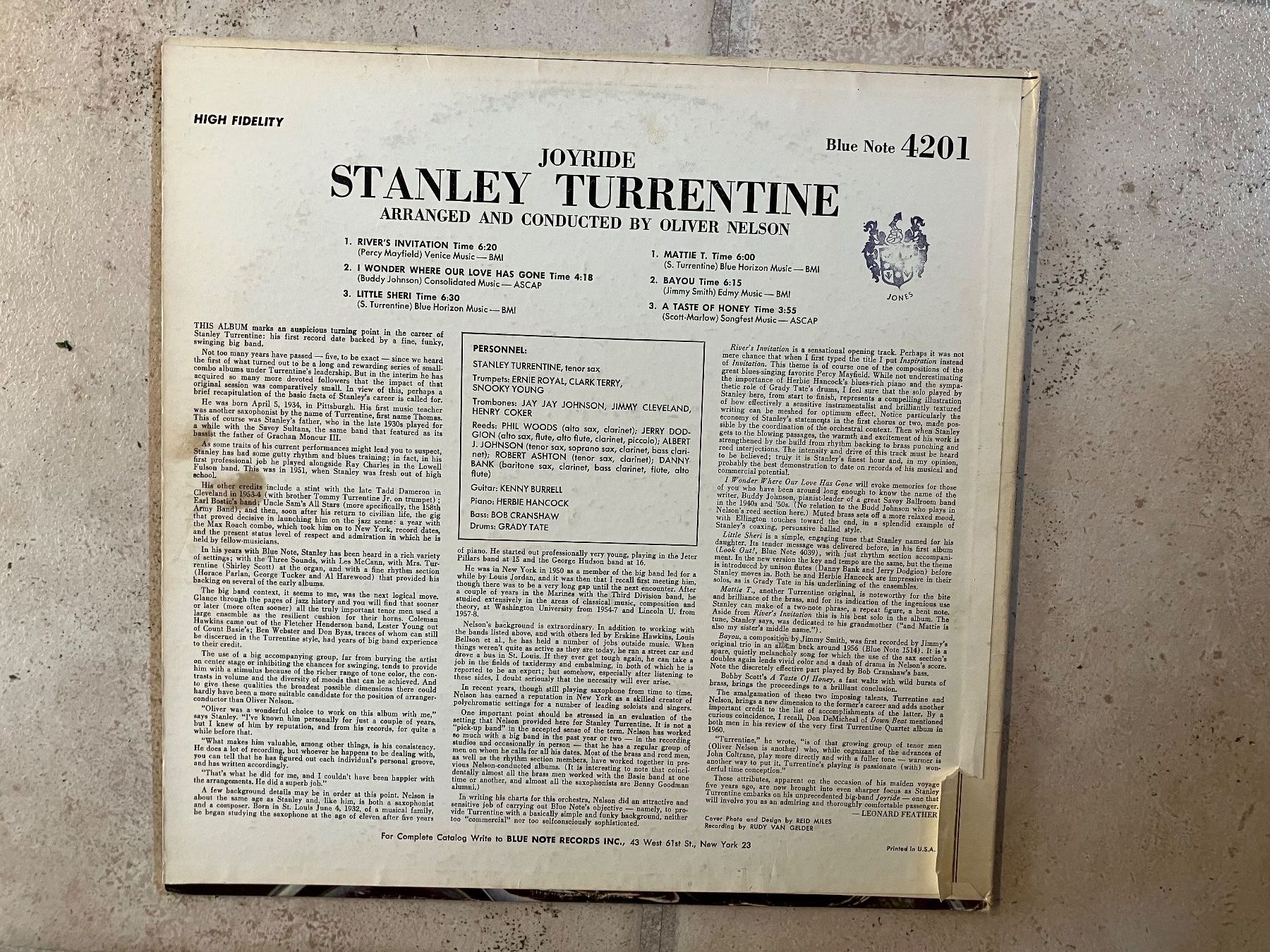 Schallplatten: Stanley Turrentine - Joyride, LP Jazz – Gebraucht aus Widen von DexterGordon 1