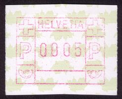 ATM 9_1993_ Grüne Umrisse der Schweiz_Fluor ohne Fasern ! **