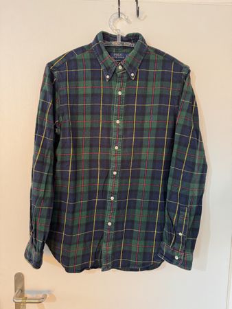 Ralph Lauren Flanel Hemd kariertes Custom Fit Grösse L QR