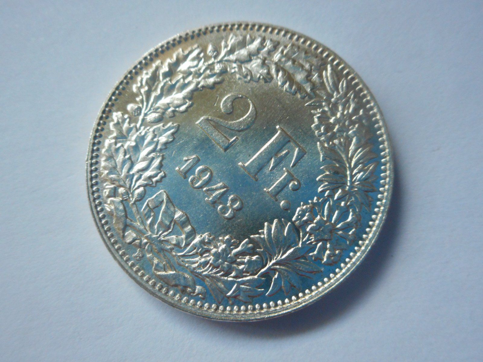 Alle Münzen: 2 Fr. 1943 silber  stgl/ -unz – Neu (gemäss Beschreibung) aus Kriegstetten von pizlad2010 1