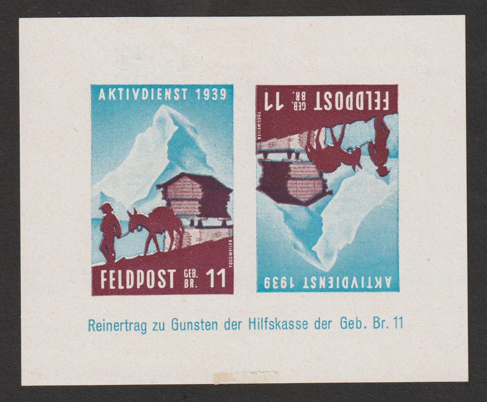 Tutti i francobolli: Feldpost Nr. 8b/6 * – Usato da Siebnen venduto da Fstaehli