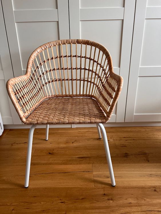 2 Stühle handgewebt mit Schafffell IKEA NILSOVE / NORNA Kaufen auf