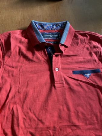 Herren Polo Shirt Tony Montana rot Grösse M gebraucht