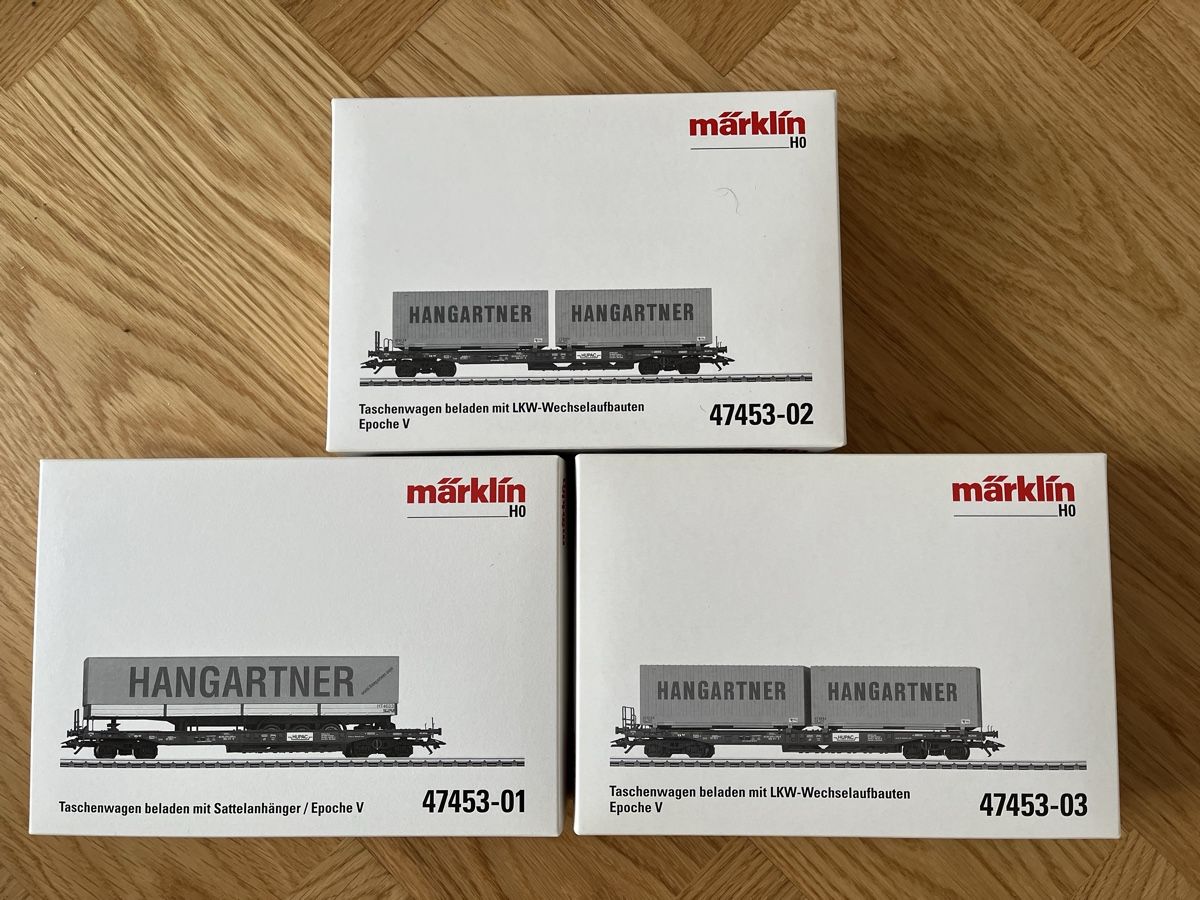 Märklin Modellini di ferrovie: SBB Hupac Hangartner Wagenset Märklin – Usato da Basel venduto da Re620_11627 5