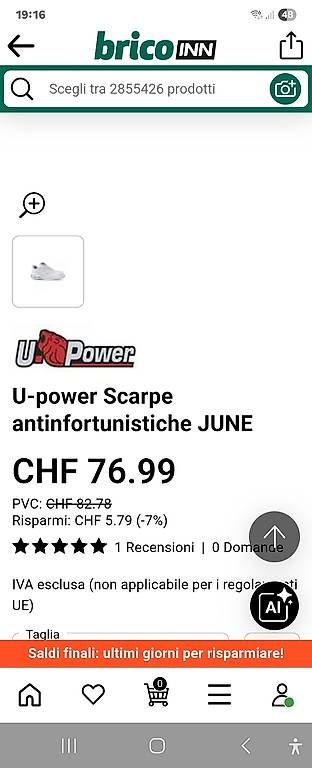 Scarpe da uomo: U Power 45 Sicherheitsschuhe  – Usato da Dürnten venduto da Mario77Lecci 4